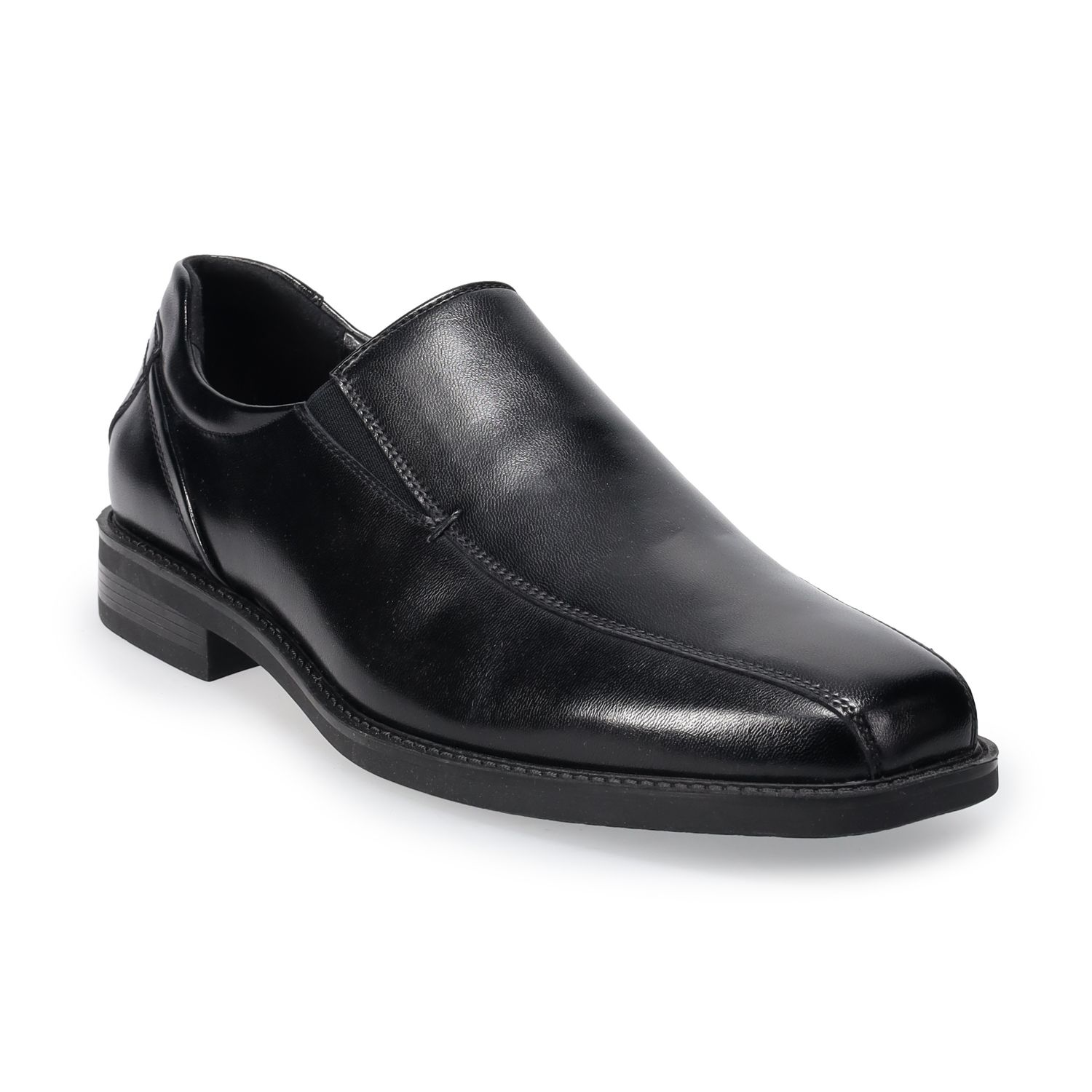 black slip on dress shoes